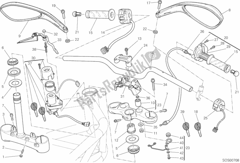 Wszystkie części do Kierownica Ducati Monster 795 ABS Thailand 2014